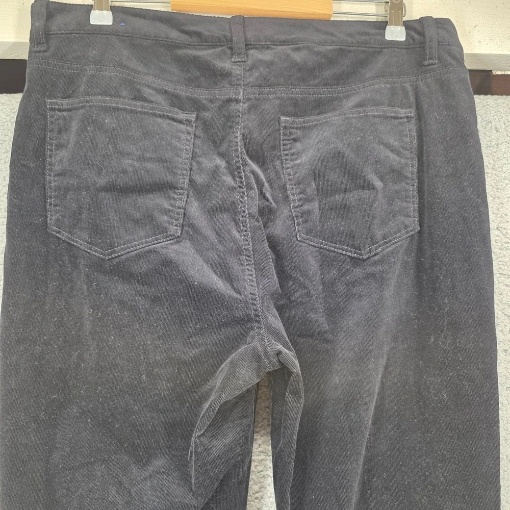 Talbots‎ Women's Size 14 Corduroy Pants High-Waist Straight-Leg Black Casual